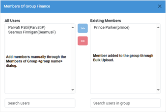 members of selected group