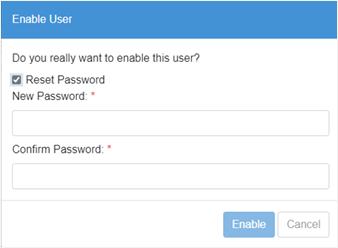 reset password