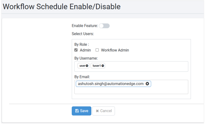 Configure Workflow Scheddule