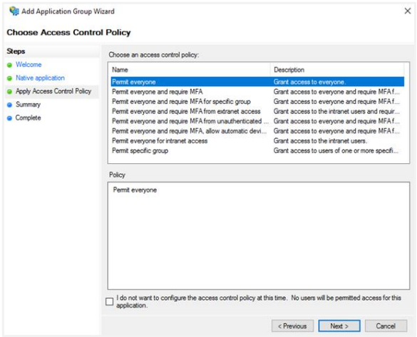Access Control Policy