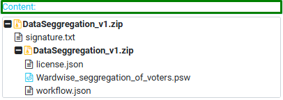 Show file content – Content list