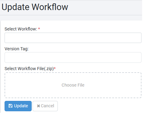 Update Workflow page