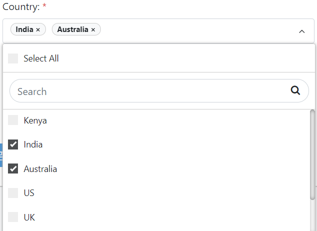 Multiple Selection List