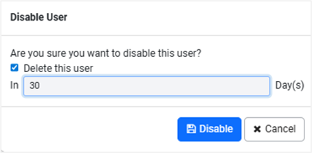 disable User
