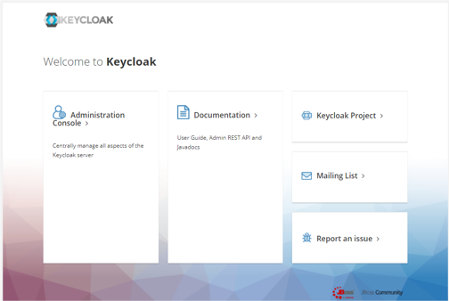 Keycloak home page