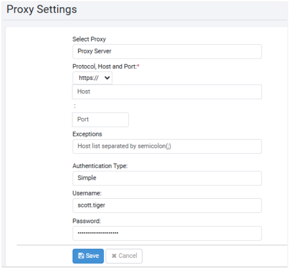 Proxy Settings