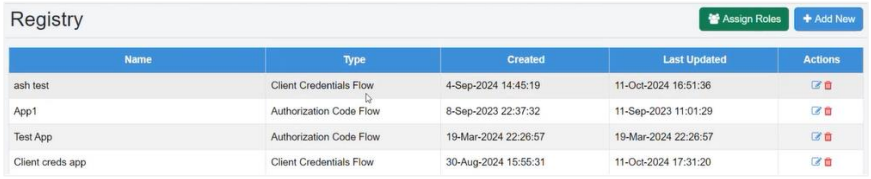 AE apps dialog