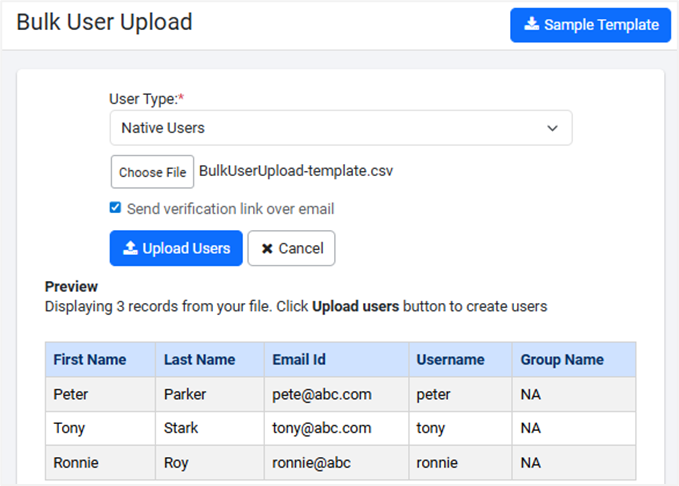 bulk user