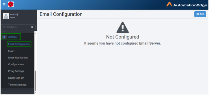 SMTP page