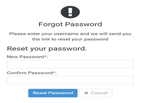 reset password