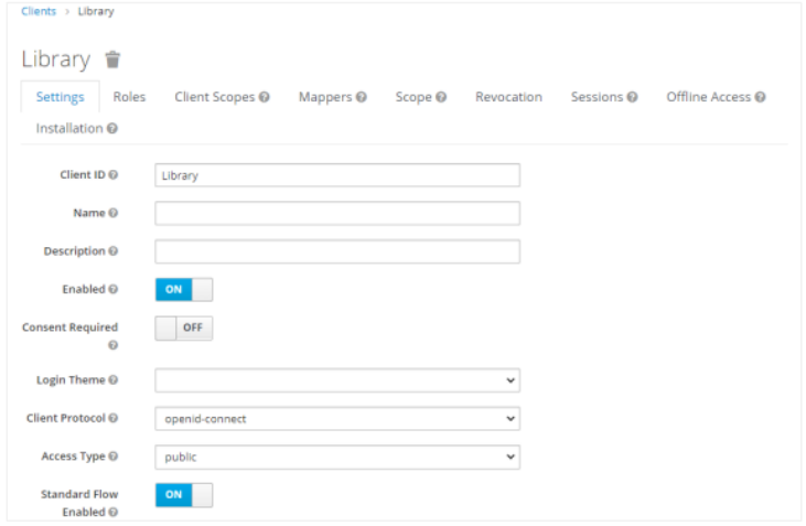 Client view