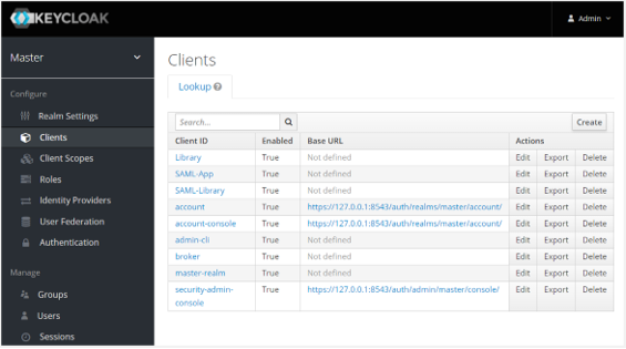 Keycloak clients