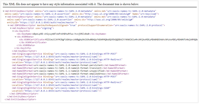 Keycloak XML