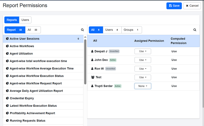 Report Permissions