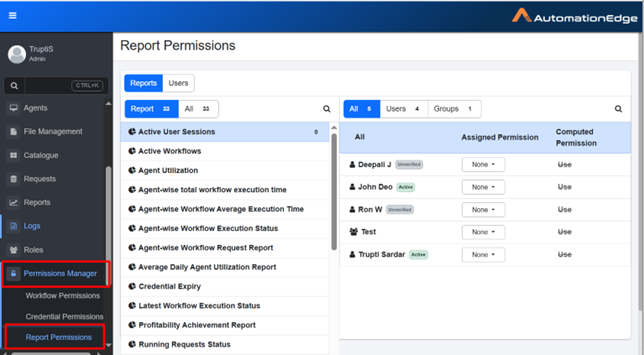 Report Permissions