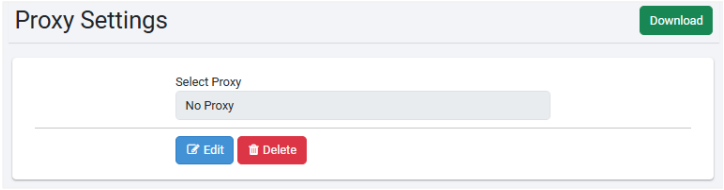 Proxy Settings