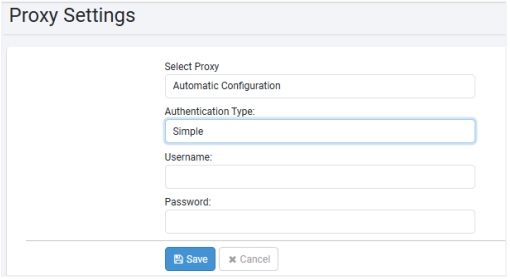 Proxy Settings