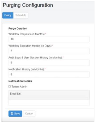 Purge configuration