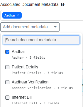 Associated Document Metadata