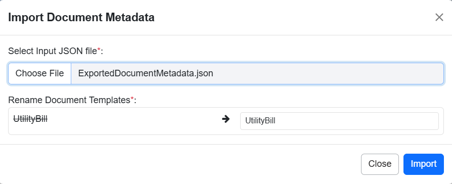 Import Document Metadata