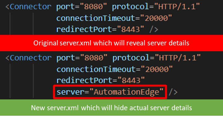 Connector node view in AutomationEdge Server
