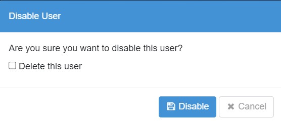DisableUser