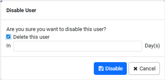 Delete User CheckBox