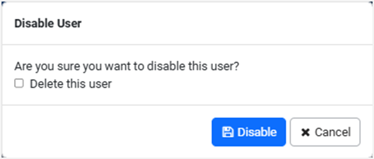DisableUser