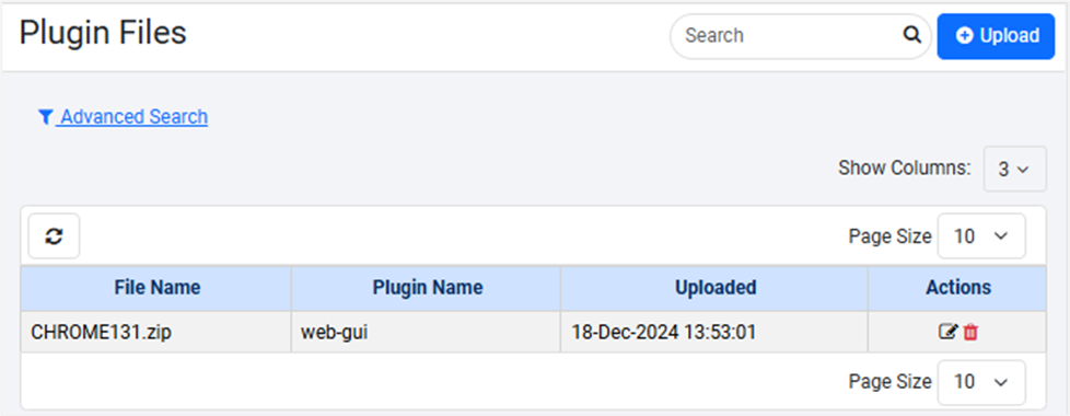 Plugin Files Upload
