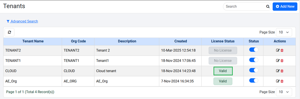 Work with Tenants | AE System Administrator Guide