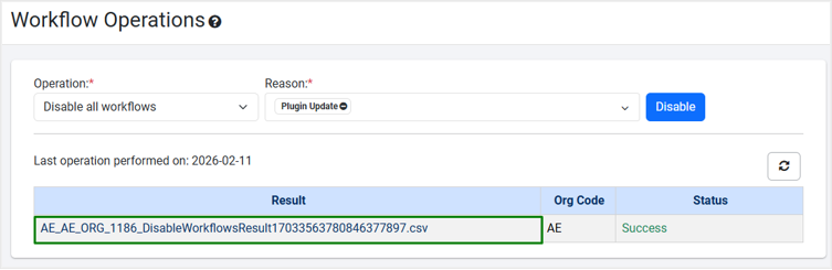 Workflow Operation: csv file view