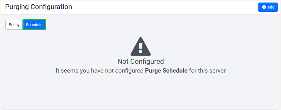 Purging Configuration page