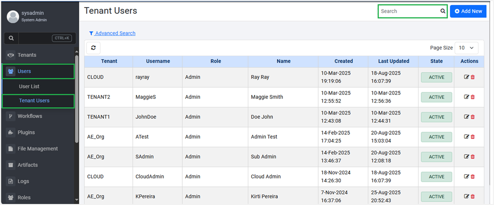Common Activity | AE System Administrator Guide