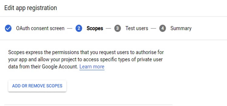 Add or Remove Scopes