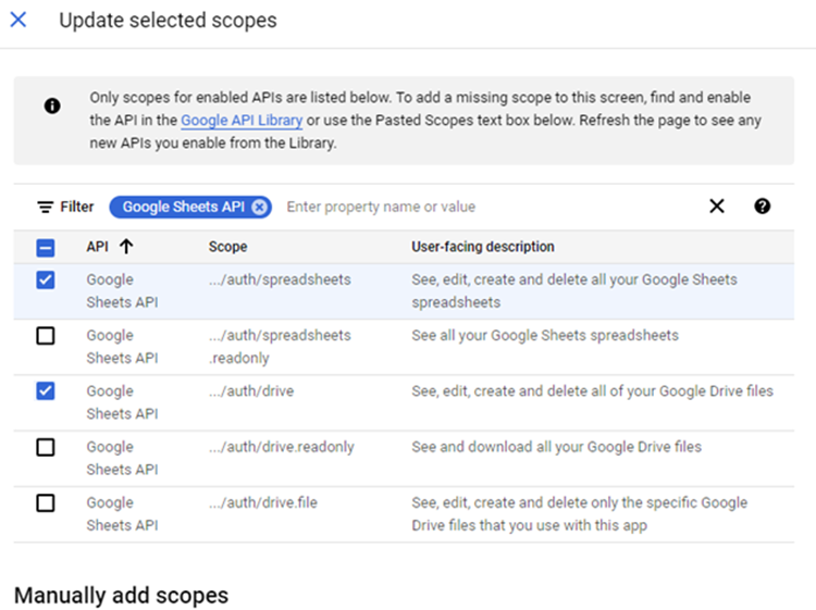 Select Scopes