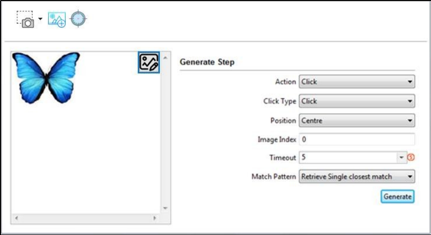 Surface Spy expanded window with captured image and Generate Step options