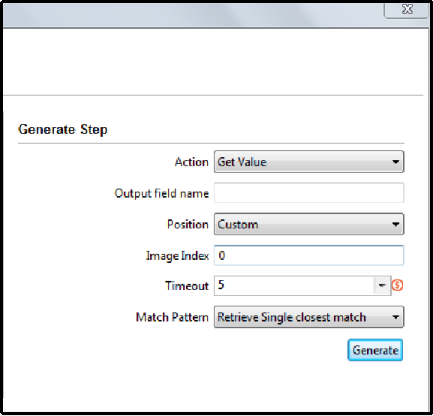 Generate Step configuration for Get Value action