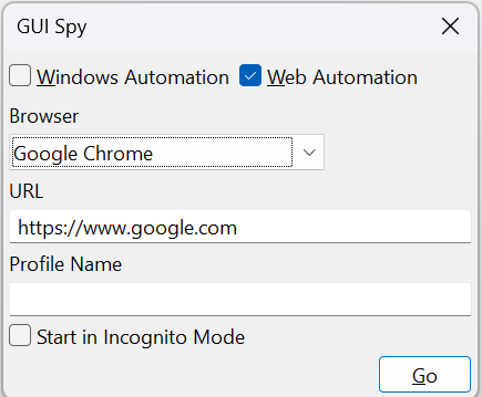 GUI Spy - Web Automation
