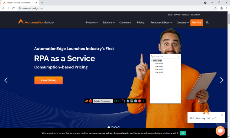 Frame tree Main Page expanded