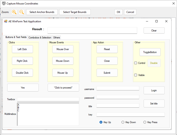 Template Image opened for selecting image bounds