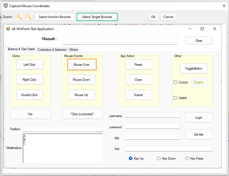 Select Target Bounds with canvas highlighted in orange