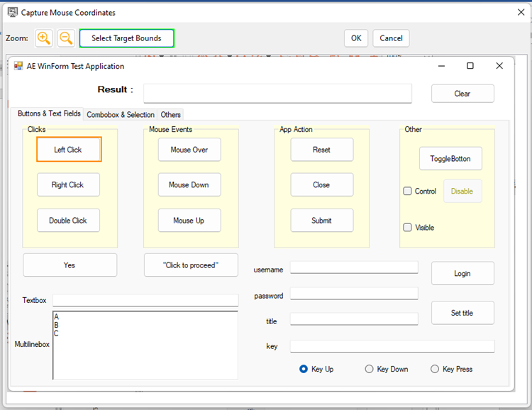 Select Target Bounds with canvas highlighted in orange