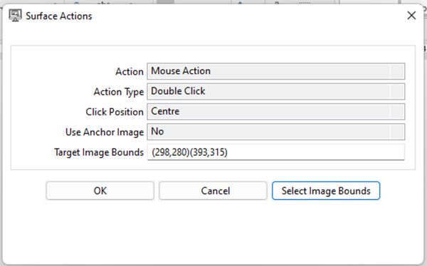 Target Image Bounds reflected in Action popup