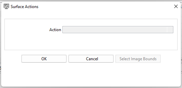 Surface Actions action selection dialog
