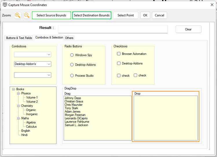 Destination Bounds selected and highlighted in orange