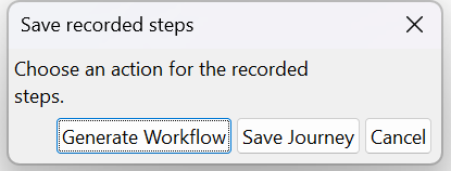 Save Journey dialog