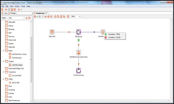 Complete simple loop workflow in Process Studio