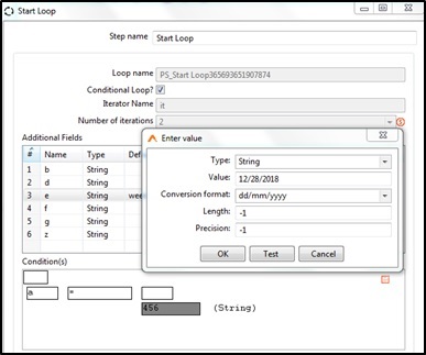 Static value field with conversion format options