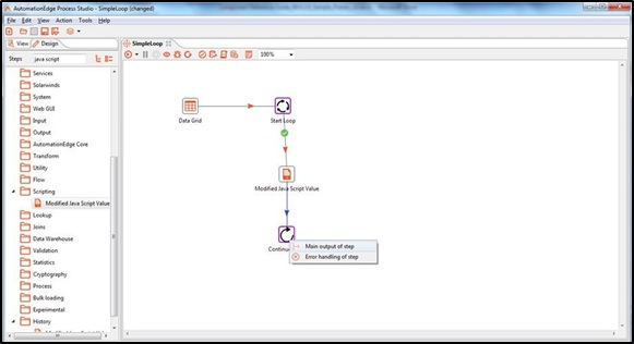 Start Loop configuration with iterator and additional fields