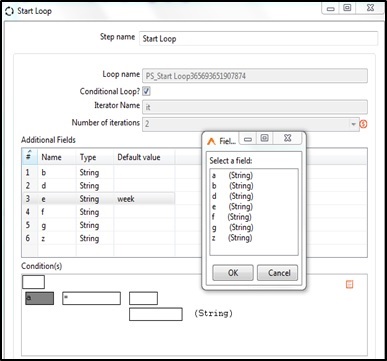 Condition block with populated values